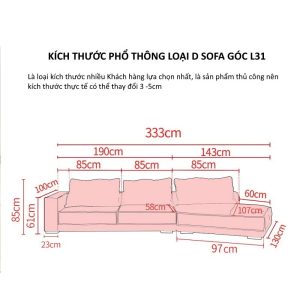 Alternative view of Sofa góc đệm da dáng cong L31 (Sao chép)